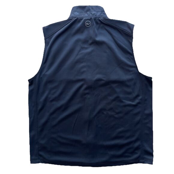 Vineyard Vines On The Go Fairhaven Golf Vest Full Zip Lightweight Jacket Black - Picture 3 of 11